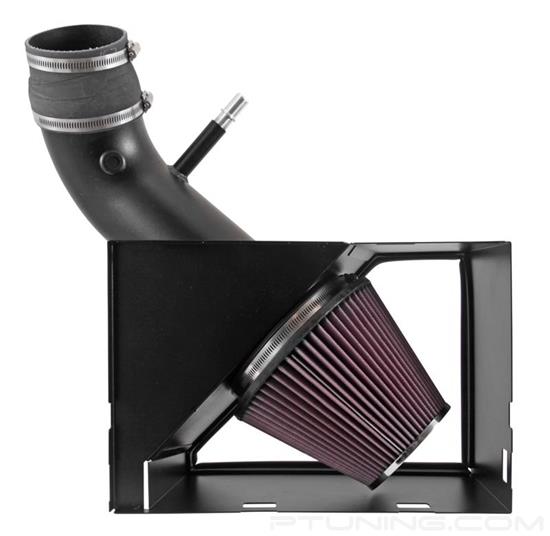 Picture of 77 Series High-Flow Performance Aluminum Textured Black Cold Air Intake System with Red Filter