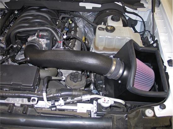 Picture of FIPK Generation II Black Composite Cold Air Intake System with Red Filter and Heat Shield