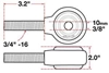 Picture of xAxis Rod End Ball Joint - LH Thread