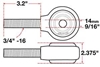 Picture of xAxis Rod End Ball Joint - RH Thread