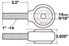 Picture of xAxis Rod End Ball Joint - RH Thread