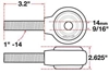 Picture of xAxis Rod End Ball Joint - LH Thread
