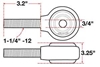 Picture of xAxis Rod End Ball Joint - RH Thread