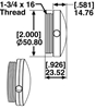 Picture of JounceShock Domed Foot 90A Rubber