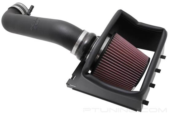 Picture of FIPK Generation II Black Composite Cold Air Intake System with Red Filter and Heat Shield