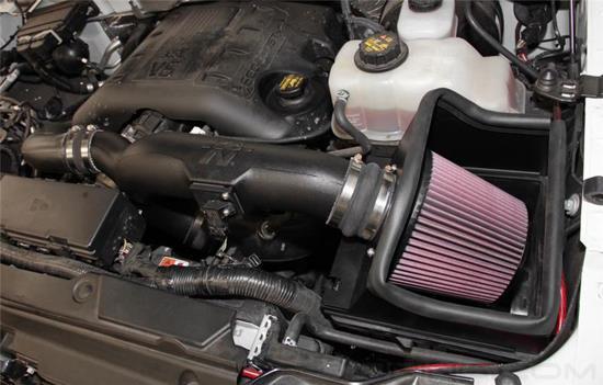 Picture of FIPK Generation II Black Composite Cold Air Intake System with Red Filter and Heat Shield
