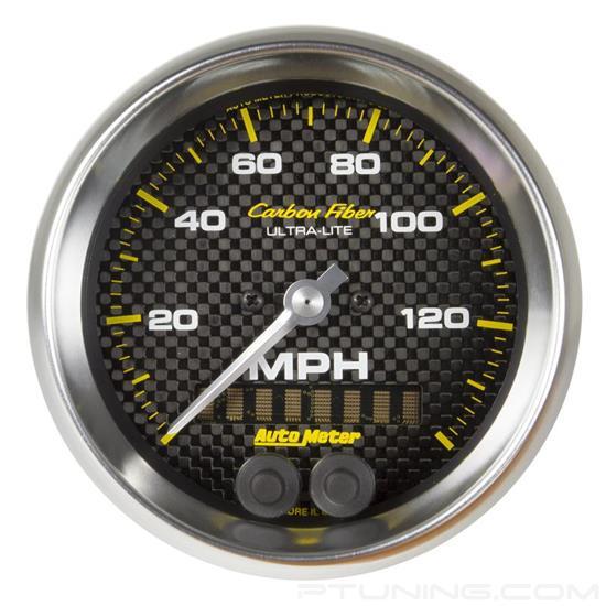 Picture of Carbon Fiber Series 3-3/8" Speedometer Gauge, 0-140 MPH