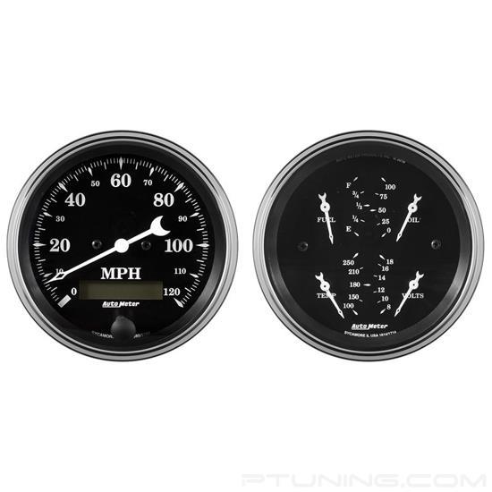 Picture of Old Tyme Black Series 3-3/8" Quad and Speedometer Gauge