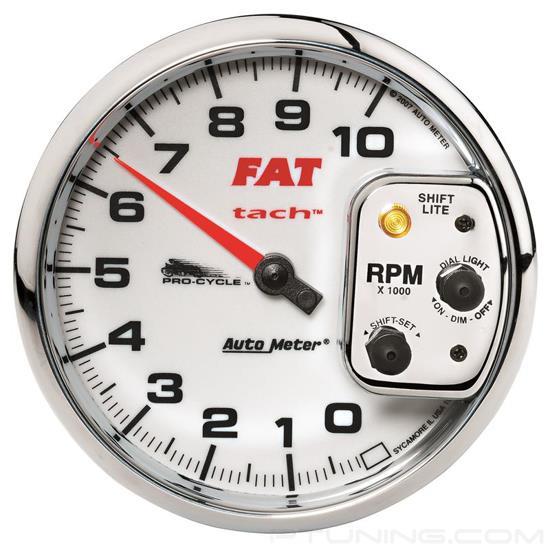 Picture of Pro-Cycle Series 5" Tachometer Gauge, 0-10,000 RPM, White