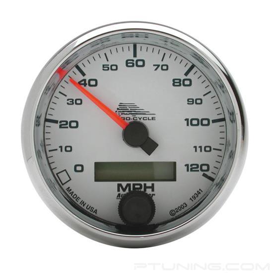 Picture of Pro-Cycle Series 2-5/8" Speedometer Gauge, 0-120 MPH, White