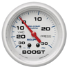 Picture of Marine 2-5/8" White In-Dash Mount Mechanical Boost/Vacuum Gauge
