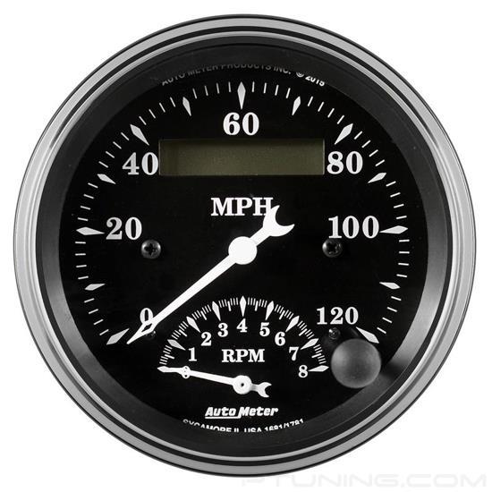 Picture of Old Tyme Black Series 3-3/8" Tachometer/Speedometer Combo Gauge