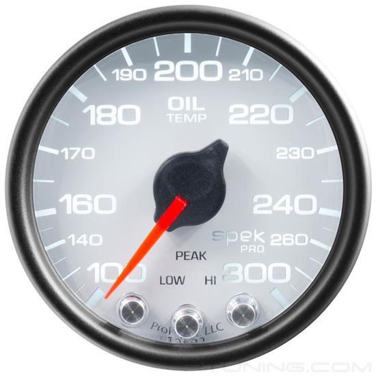 Picture of Spek-Pro Series 2-1/16" Oil Temperature Gauge, 100-300 F, White/Black