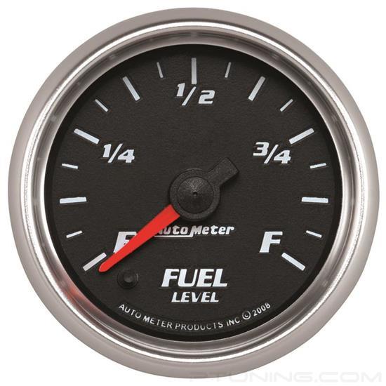Picture of Pro-Cycle Series 2-1/16" Fuel Level Gauge, Black/Bright Anodized
