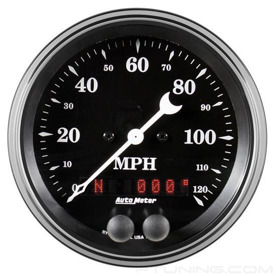 Picture of Old Tyme Black Series 3-3/8" Speedometer Gauge, 0-120 MPH