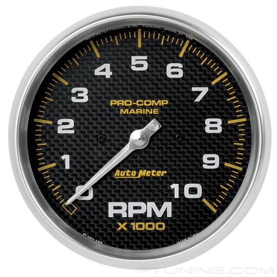 Picture of Marine 5" Carbon Fiber In-Dash Mount Electric Tachometer Gauge