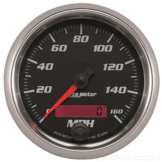 Picture of Pro-Cycle Series 3-3/8" Speedometer Gauge, 0-160 MPH, Black/Bright Anodized