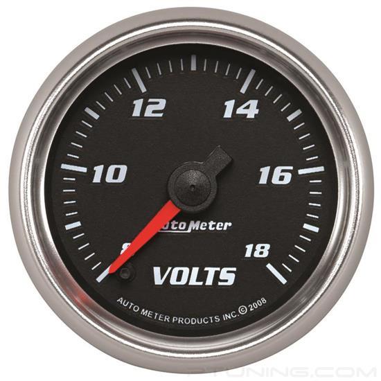 Picture of Pro-Cycle Series 2-1/16" Voltmeter Gauge, 8-18V, Black/Bright Anodized