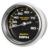 Picture of Marine 3-3/8" Carbon Fiber In-Dash Mount Mechanical Speedometer Gauge