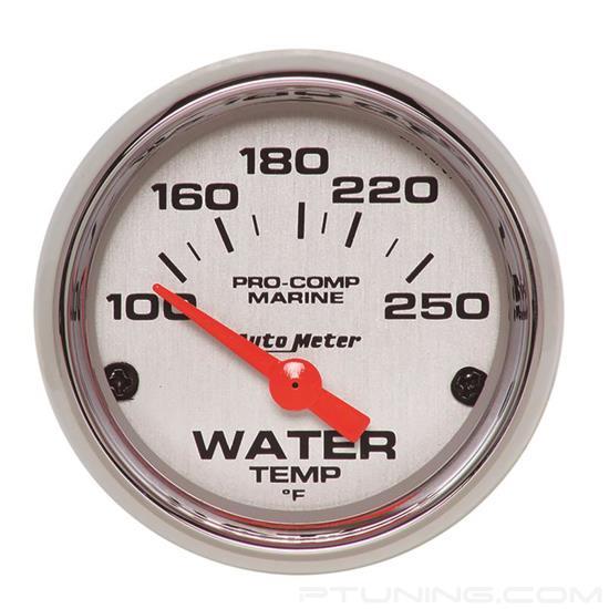 Picture of Marine 2-1/16" Chrome In-Dash Mount Electric Water Temperature Gauge