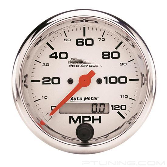 Picture of Pro-Cycle Series 3-3/4" Speedometer Gauge, 0-120 MPH, White