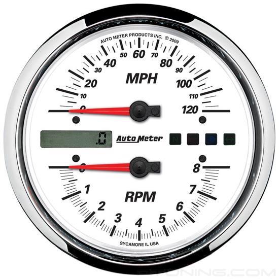 Picture of Pro-Cycle Series 5" Direct Fit Tachometer/Speedometer Gauge, 8K RPM/120 MPH, White