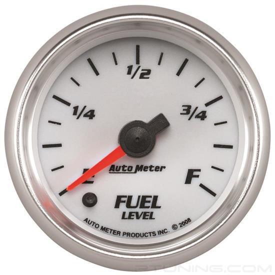 Picture of Pro-Cycle Series 2-1/16" Fuel Level Gauge, White/Bright Anodized