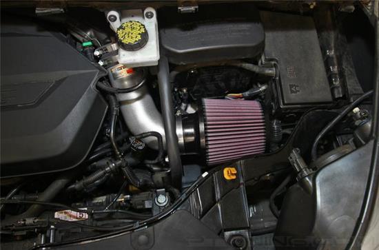 Picture of Typhoon Aluminum Gunmetal Gray Cold Air Intake System with Red Filter