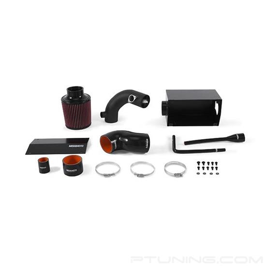Picture of Performance Aluminum Wrinkle Black Cold Air Intake System with Red Filter