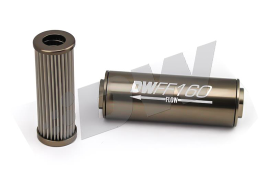 Picture of In-Line Fuel Filter And Housing Kit - 8AN, 100 micron, 160mm Housing