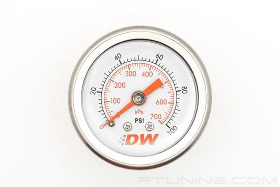 Picture of 1.5" Mechanical Fuel Pressure Gauge, White, 0-100 PSI