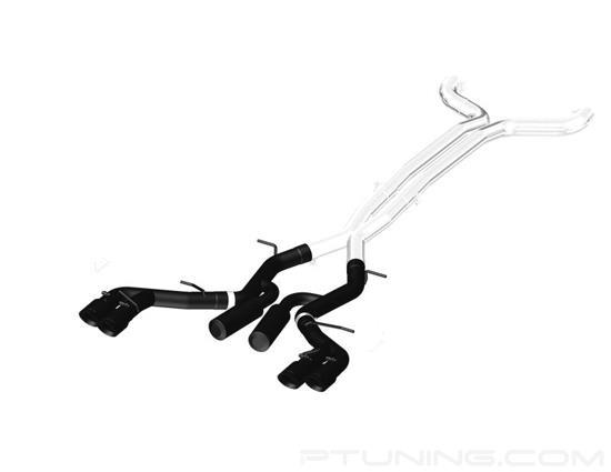 Picture of Black Series Aluminized Steel Race Version Cat-Back Exhaust System with Quad Rear Exit