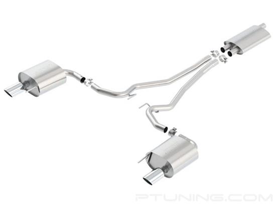 Picture of Touring Stainless Steel EC-Type Approved Cat-Back Exhaust System with Split Rear Exit