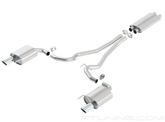 Picture of Touring Stainless Steel EC-Type Approved Cat-Back Exhaust System with Split Rear Exit