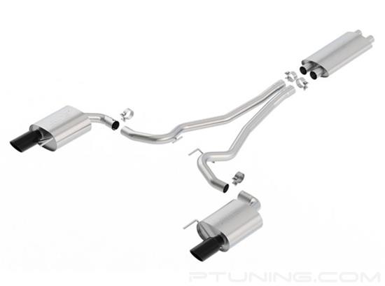 Picture of Touring Stainless Steel EC-Type Approved Cat-Back Exhaust System with Split Rear Exit