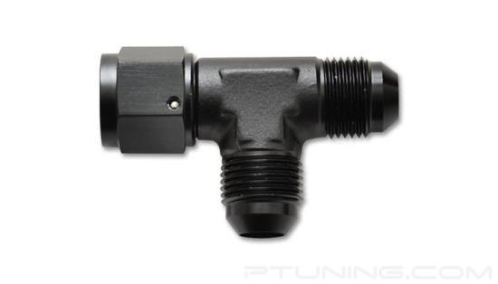 Picture of 3AN Tee with 3AN Female Swivel on Run Fitting, Aluminum - Black