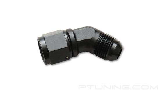 Picture of 12AN Female to 12AN Male 45 Degree Swivel Adapter Fitting, Aluminum - Black
