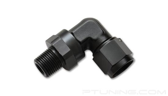 Picture of 6AN Female to 1/8" NPT Female 90 Degree Swivel Adapter Fitting, Aluminum - Black