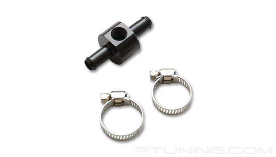 Picture of Inline Barbed Union for 3/8" ID Hose with 1/8" NPT Port, Aluminum - Black