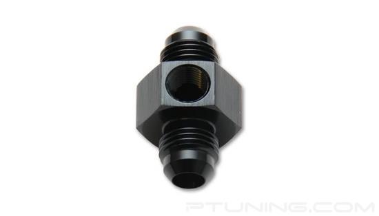 Picture of 10AN Male Union Adapter Fitting with 1/8" NPT Port, Aluminum - Black