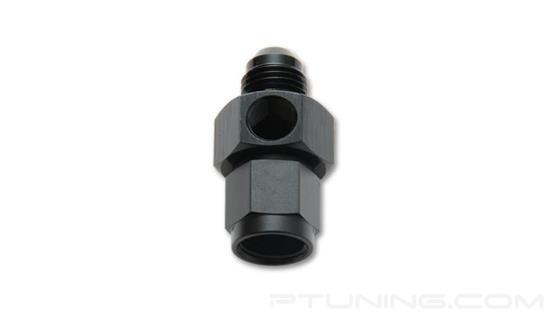 Picture of 10AN Male to 10AN Female Union Adapter Fitting with 1/8" NPT Port, Aluminum - Black