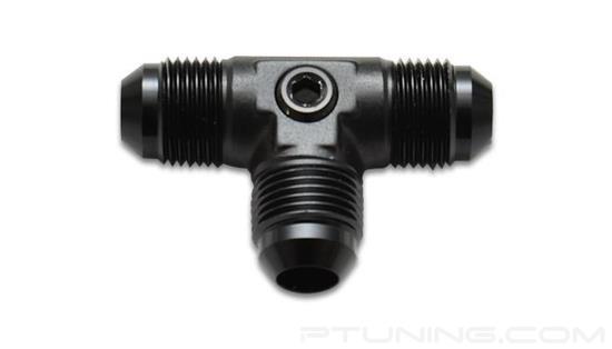 Picture of 8AN Male Tee Adapter Fitting with 1/8" NPT Port, Aluminum - Black