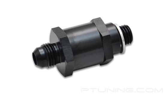 Picture of Fuel Pump Check Valve, 8AN Male to M12-1.5 Male Metric, Aluminum - Black