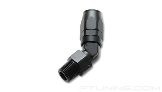 Picture of 16AN to 3/4" NPT Male 45 Degree Hose End Fitting, Aluminum - Black