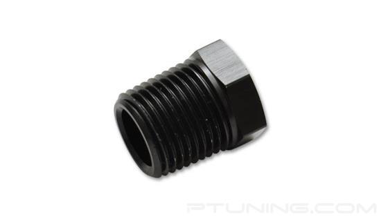 Picture of 1/4" NPT Hex Head Pipe Plug, Aluminum - Black