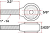 Picture of xAxis Rod End Ball Joint - LH Thread