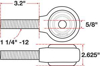 Picture of xAxis Rod End Ball Joint - LH Thread