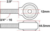 Picture of xAxis Rod End Ball Joint - RH Thread
