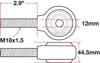 Picture of xAxis Rod End Ball Joint - LH Thread