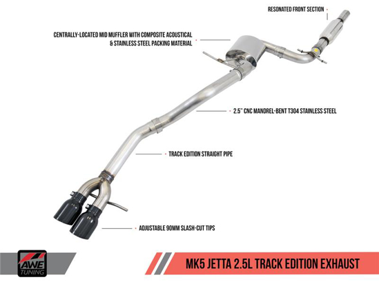 Picture of Track Edition Cat-Back Exhaust System with Dual Rear Exit